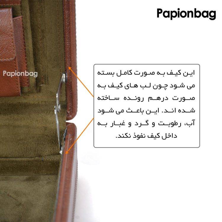 کیف سامسونت چرم مدل sam1 (آکاردئونی یا ریگلاژی) + واکس رایگان - تصویر 5