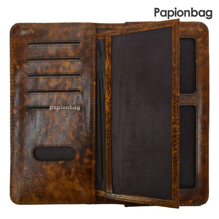 کیف پول مردانه طرح فروهر چرم طبیعی کد 6 - تصویر 7