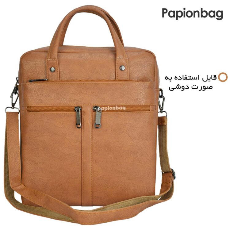 کیف دوشی چرم اداری دانشجویی مدل 25 - تصویر 12