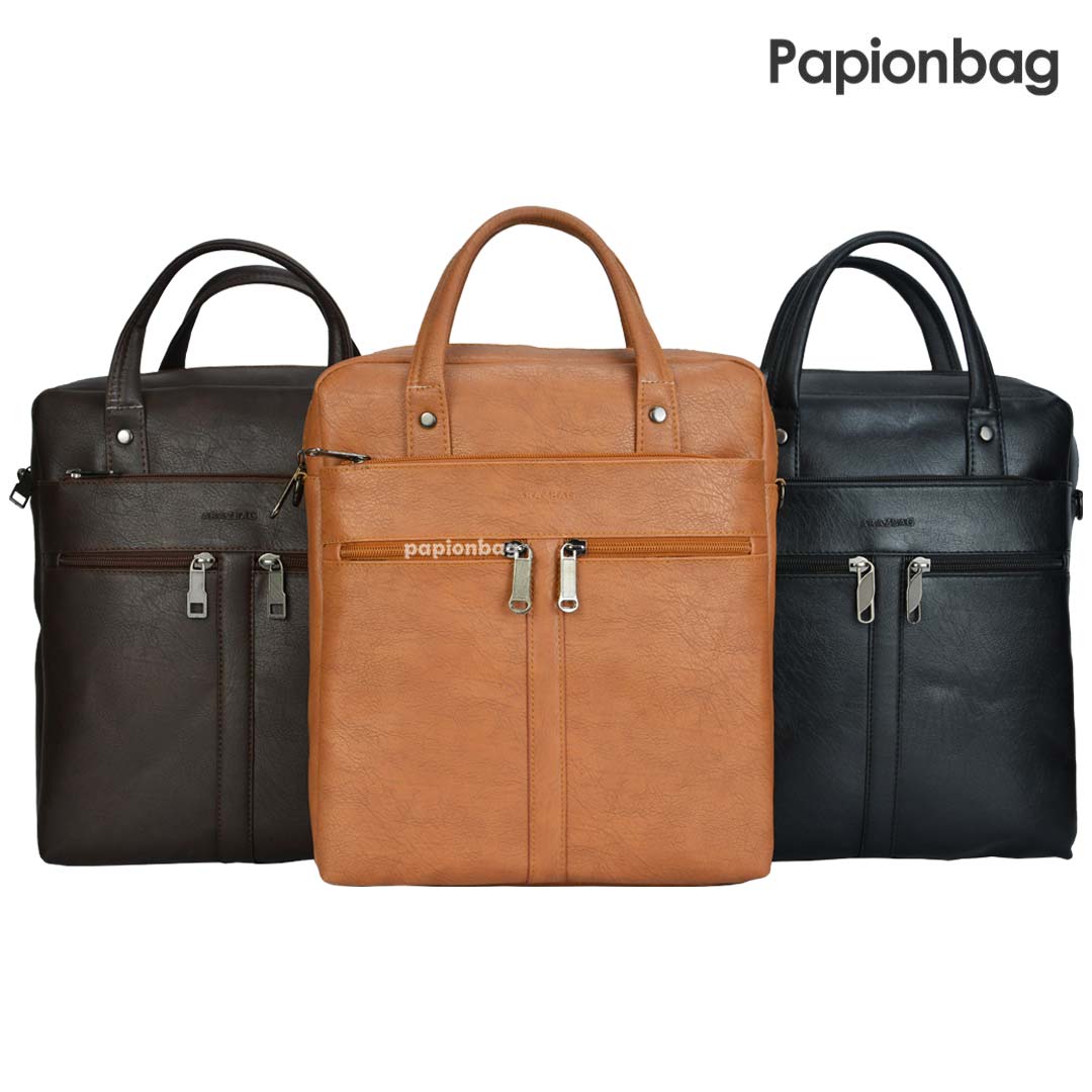 men office bag 25 (3) کیف دوشی چرم اداری دانشجویی مدل 25 - تصویر 1