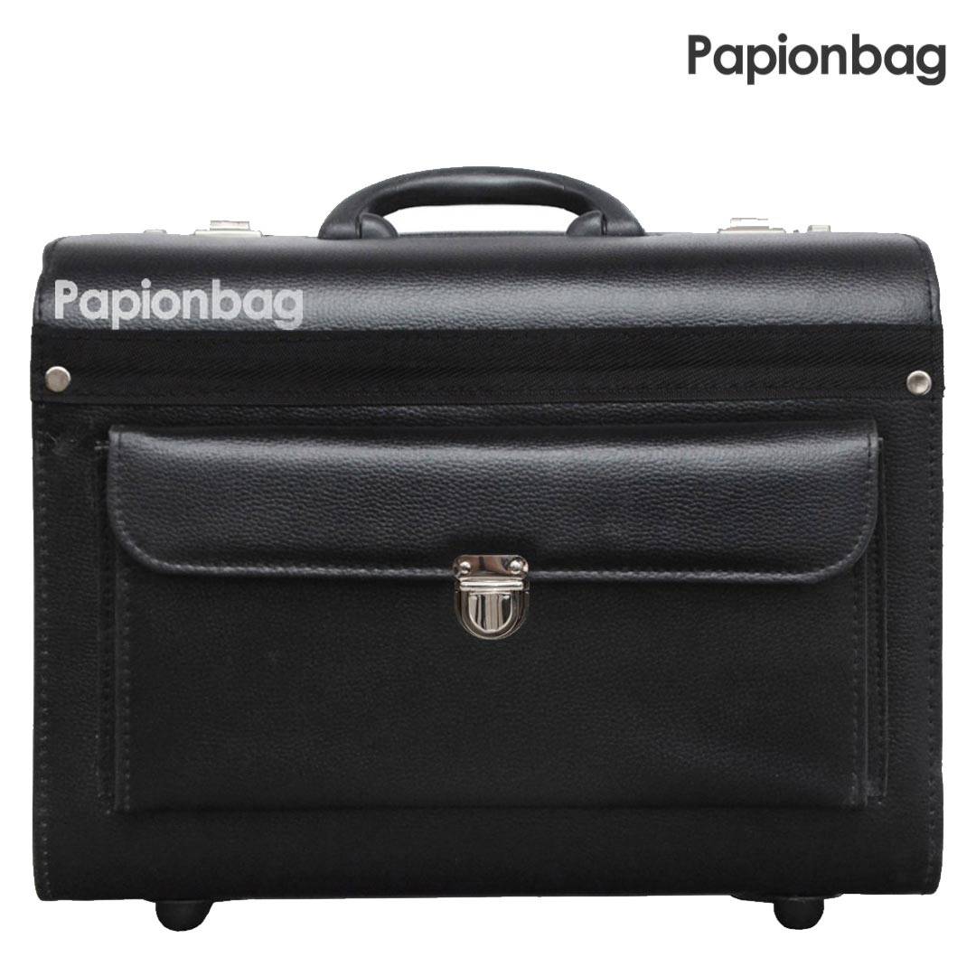 Leather pilot suitcase suitable for make-up and travel items (4) چمدان خلبانی چرمی مناسب سفر، وسایل ناخن، تتو، میکاپ