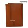 کیف پول کتابی چرم طبیعی پولو کد283 (مشکی- عسلی)