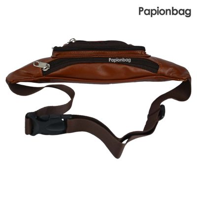 کیف کمری مردانه چرم طبیعی گاوی کد9 3 بند دور کمر کیف کمری چرم گاوی کد 9