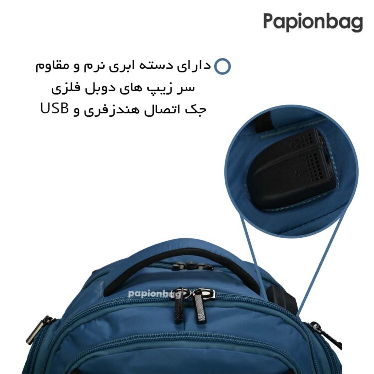 کوله پشتی لپ تاپ وارداتی اعلا تیرول Tiroll کد446 - تصویر 15