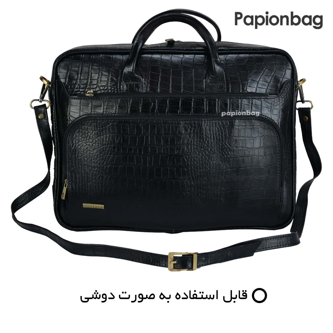بند شانه ای قابل تنظیم کیف اداری برند چرمسال کد 643