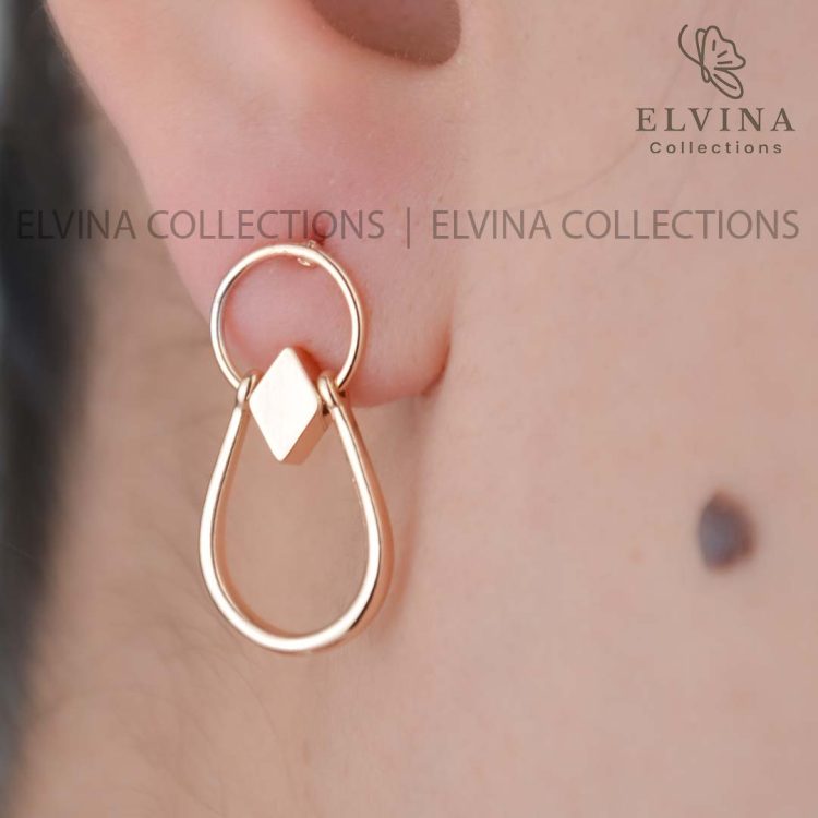گوشواره ژوپینگ اصل(Xuping) شیک و مینیمال - تصویر 3