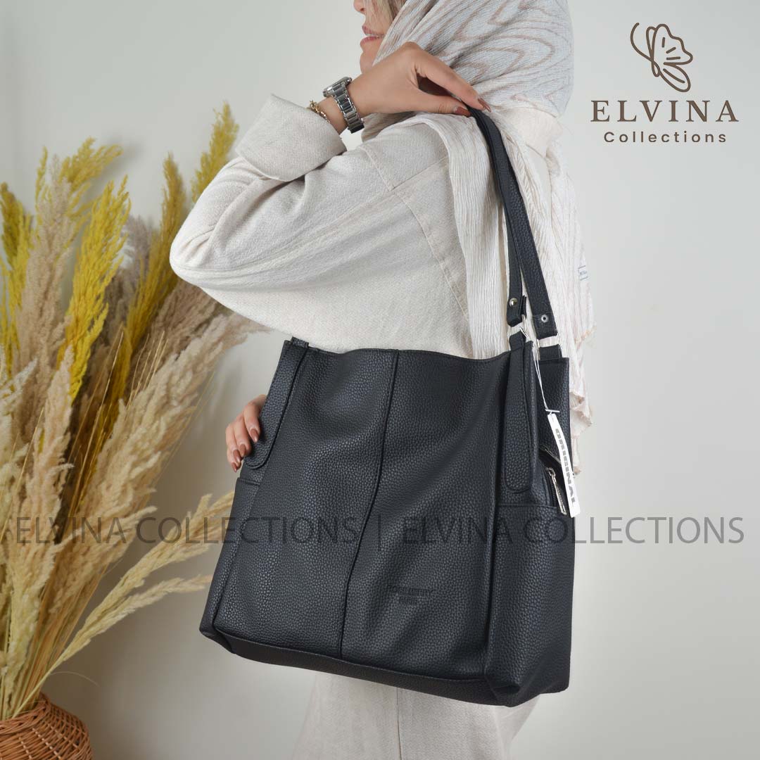 Large Women's Bag 1377 (1) کیف بزرگ زنانه دو زیپ الویرا - تصویر 1