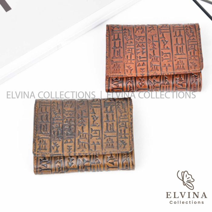 کیف پول چرم طبیعی طرح خط میخی کد 1448 - تصویر 6