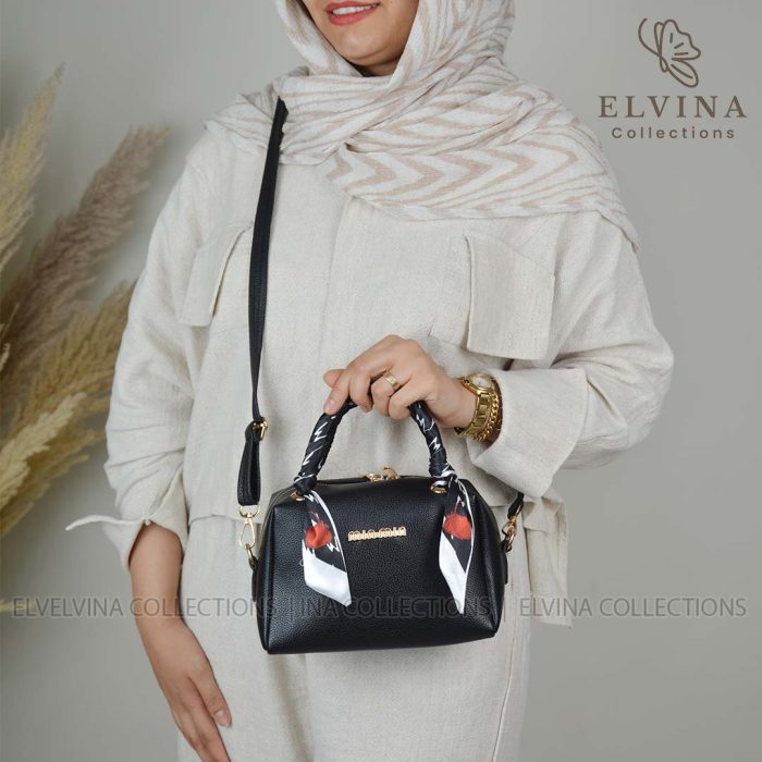 کیف دستی و دوشی اسکارف دار سودا min min - تصویر 8