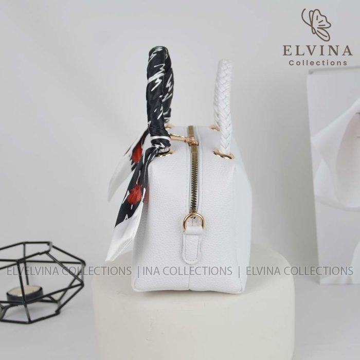 کیف دستی و دوشی اسکارف دار سودا min min - تصویر 4
