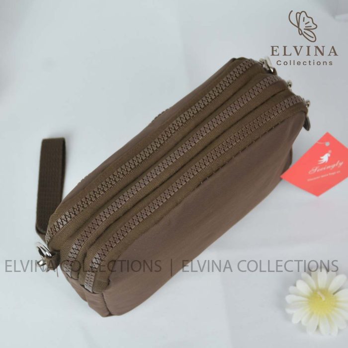 کیف دوشی موبایلی 3 زیپ آوا برند سینگلی Seeingly دارای بند مچی و دوشی - تصویر 3