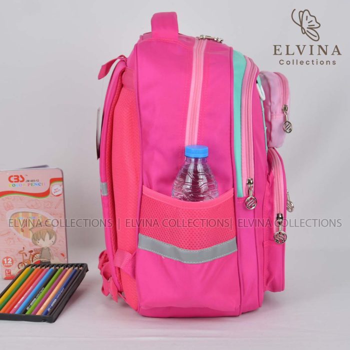 کیف مدرسه دخترانه فانتزی با پشتی طبی کد 1720 مناسب دبستان - تصویر 12
