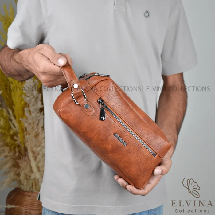 شوزبگ دستی مردانه سه زیپ ARAZBAG کد 1589 - تصویر 2