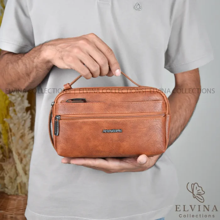 شوزبگ دستی مردانه پر زیپ ARAZBAG کد 1590 - تصویر 2