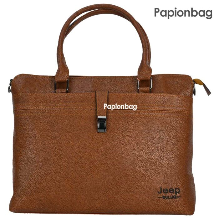 کیف چرم اداری زنانه کد224 (مشکی-قهوه ای- عسلی) - تصویر 9